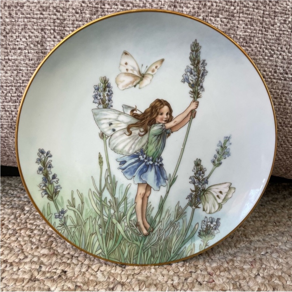 Collectible Lavender Fairy Decorative Plate by Cicely Mary Barker